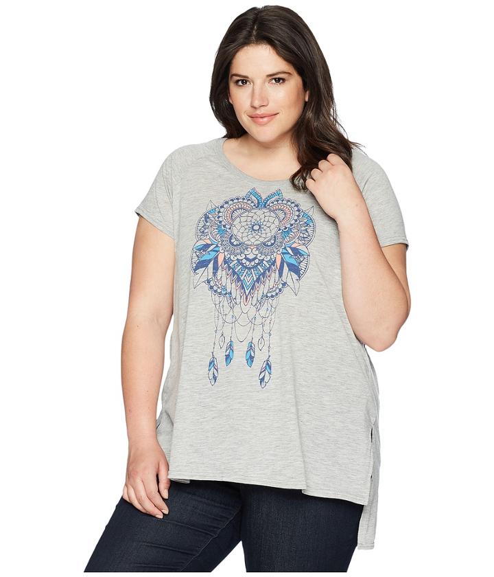 Roper - Plus Size 1569 Heather Slub Jersey Top