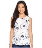 Ivanka Trump - Printed Over Sized Matte Jersey Top