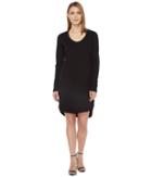 Heather - Cotton French Terry Long Sleeve Scoop Dress