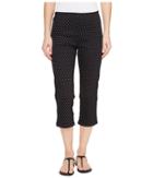 Fdj French Dressing Jeans - Dot Print Pull-on Capris In Black/white