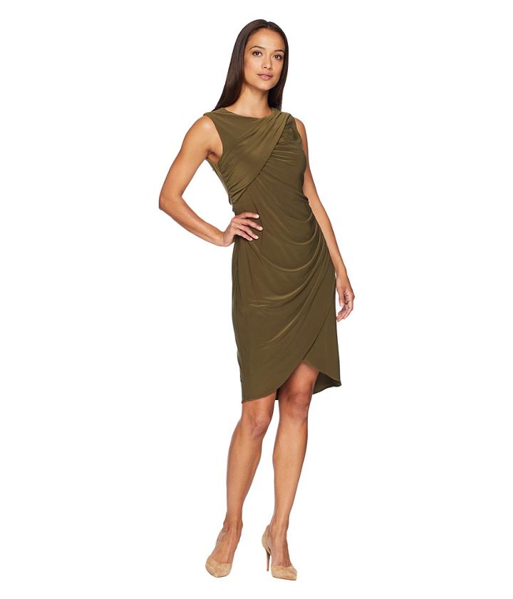 Adrianna Papell - Matte Jersey Gathered Sheath Dress