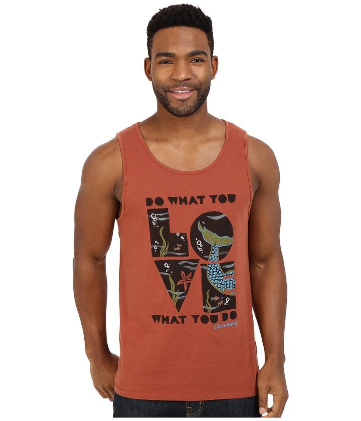 Life Is Good - Do What You Love Love What You Do Mermaid Surfer Tank Top