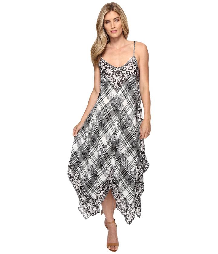 Tolani - Danity Plaid Handkerchief Maxi