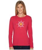 Life Is Good - Heart Compass Long Sleeve Crusher Tee