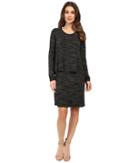 Mod-o-doc - Space Dye Rayon Spandex Jersey Long Sleeve T-shirt Overlay Dress