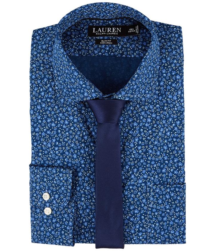 Lauren Ralph Lauren - Slim Fit Non Iron Floral Dress Shirt
