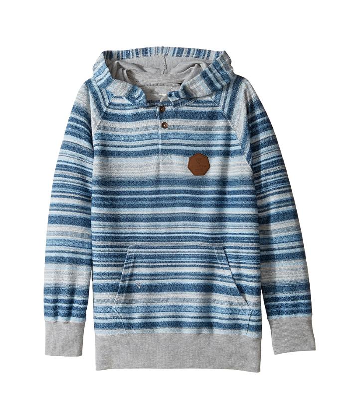 Vissla Kids - Lei Day Reversed French Terry Pullover Hooded Henley