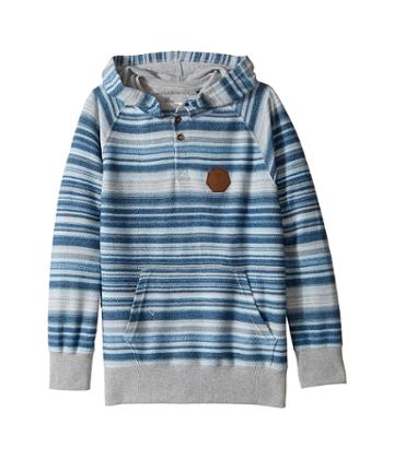 Vissla Kids - Lei Day Reversed French Terry Pullover Hooded Henley