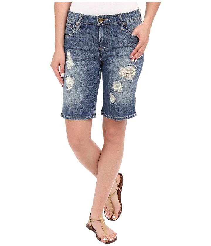 Kut From The Kloth - Catherine Boyfriend Roll Up Shorts In Proper