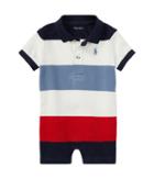 Ralph Lauren Baby - Striped Cotton Polo Shortalls