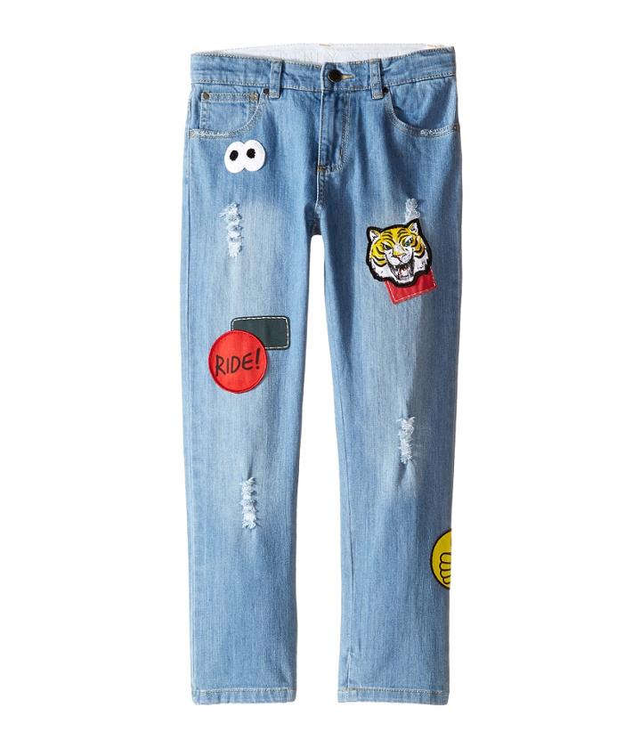 Stella Mccartney Kids - Lohan Skinny Denim Jeans With Patches