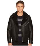 The Kooples - Suede Jacket With Leather Sleeves
