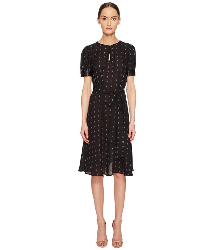 Thomas Wylde - Alyssum Silk Georgette Printed Short Sleeve Dress