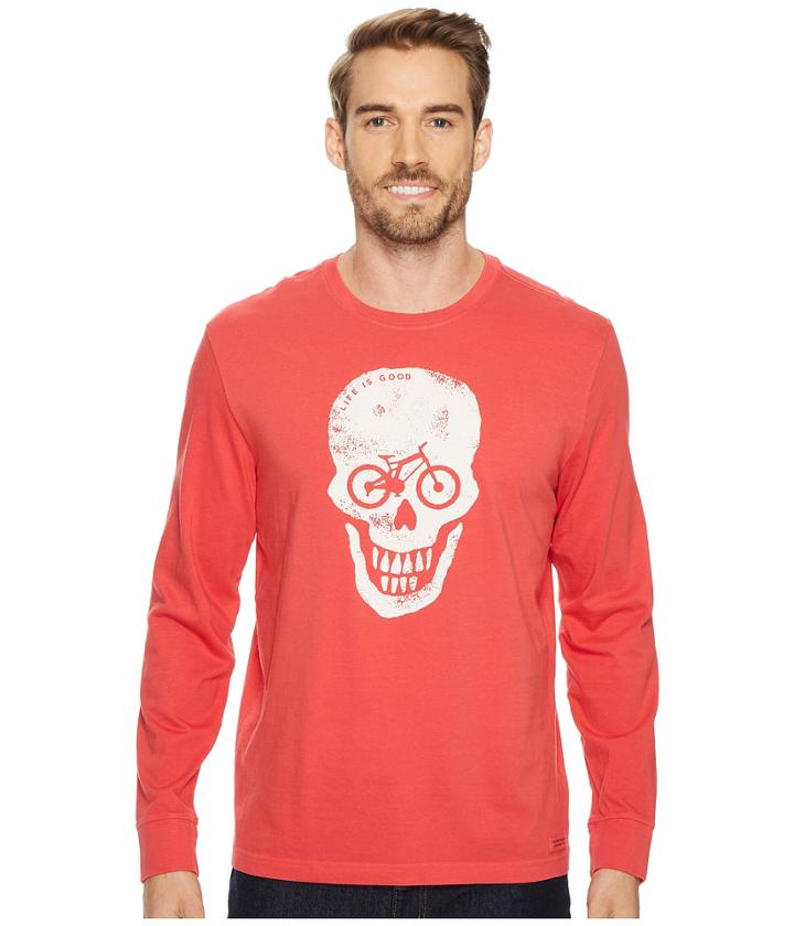 Life Is Good - Bike Skull Long Sleeve Crusher Tee