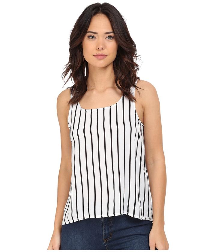 Jack By Bb Dakota - Eddy Stripe Printed Rayon Challi Crossback Tank