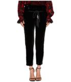 The Kooples - Flowing Velvet Trousers With A Drawstring Waist