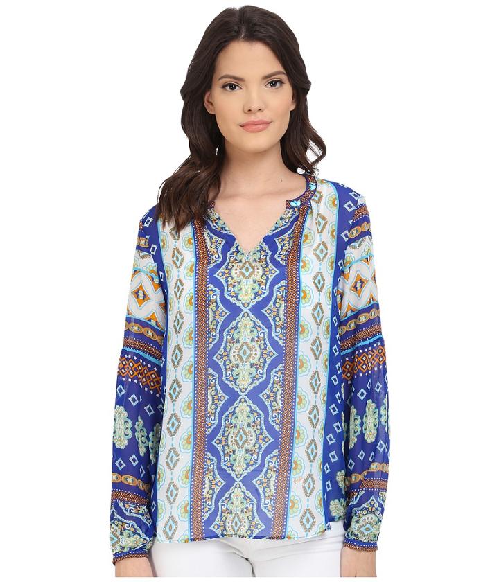 Hale Bob - Mojitos After Dark Flutter Sleeve Silk Tunic