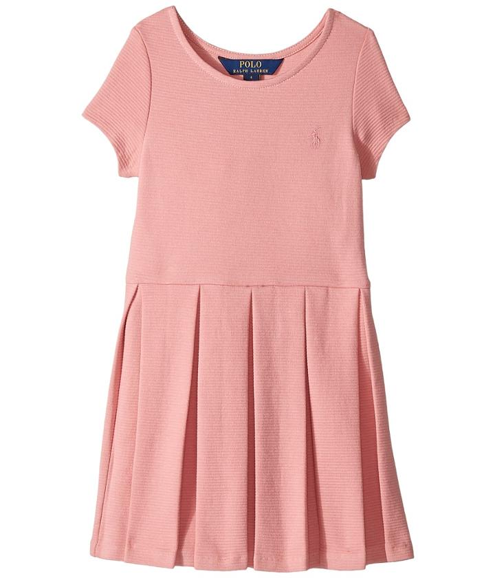 Polo Ralph Lauren Kids - Pleated Ribbed Ponte Dress