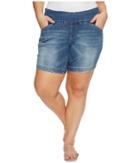 Jag Jeans Plus Size - Plus Size Ainsley Pull-on 8 Butter Denim Shorts In Horizon Blue Denim