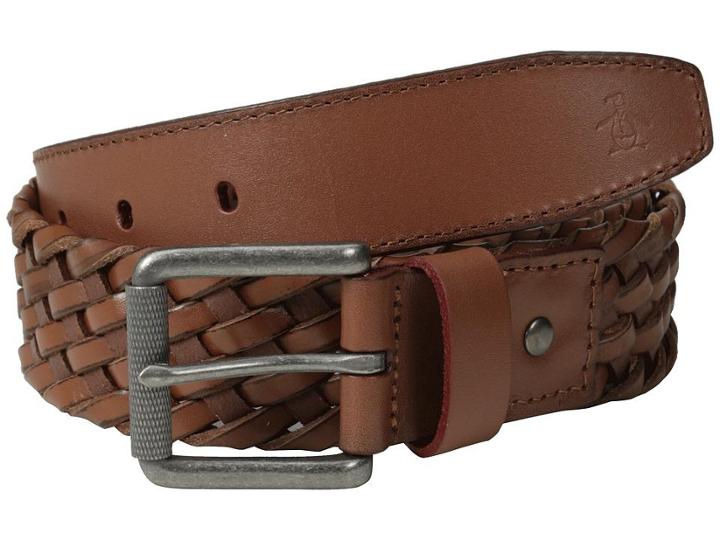 Original Penguin Braided Leather Belt