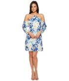 Cece - Iris Off The Shoulder Ruffle Floral Dress