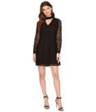 Cece - Paisley Lace Mock Choker Mini Dress