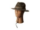 San Diego Hat Company - Cth3728 2.25 Distressed Wide Brim Fedora With Twill Band Chin Cord