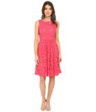 Donna Morgan - Sleeveless Lace Fit And Flare With Back Detail