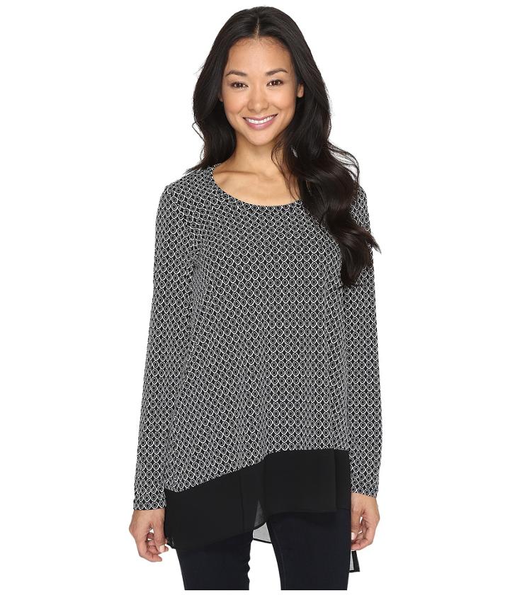 Karen Kane - Asymmetric Contrast Hem Top
