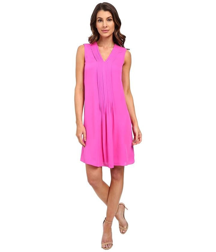 Rebecca Taylor - Sleeveless Silk Double Georgette V-neck Dress