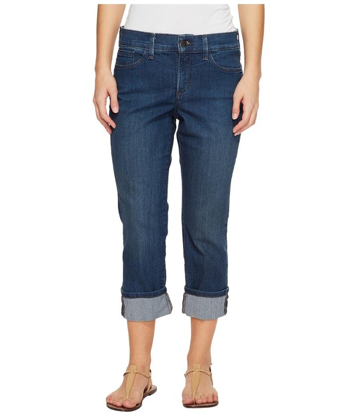 Nydj Petite - Petite Dayla Wide Cuff Capris In Nottingham