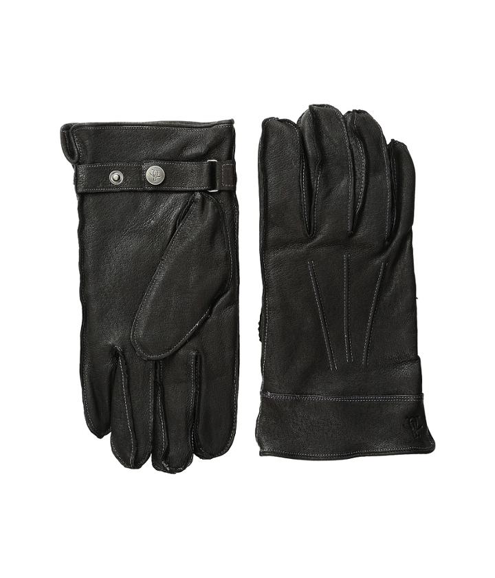 Original Penguin - Leather Gloves With Darts