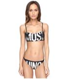 Moschino - Bandeau Text Bikini Set