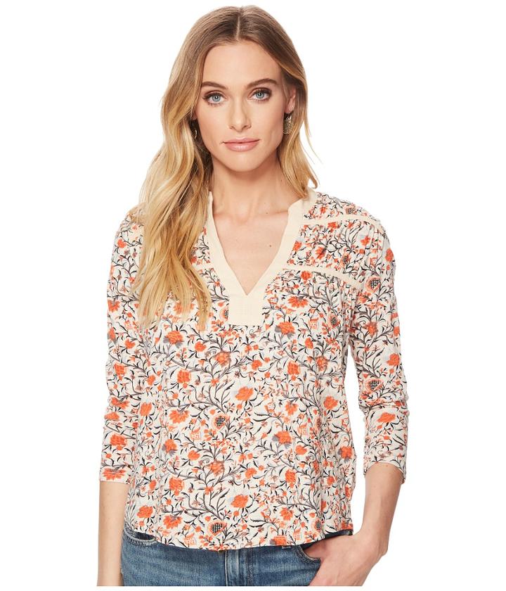 Lucky Brand - Long Sleeve Floral Top
