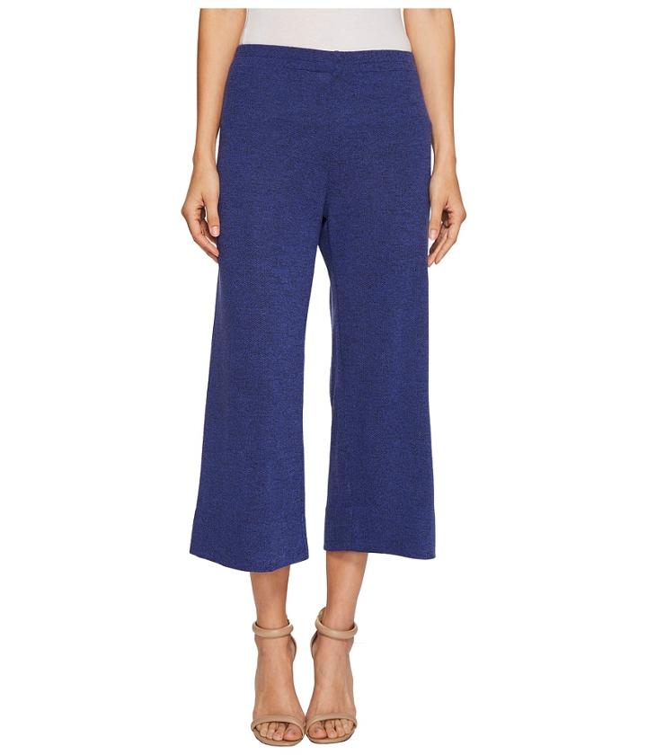 Nally &amp; Millie - Cropped Pull-on Wide Leg French Terry Pants
