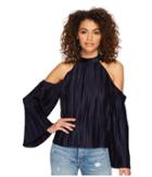J.o.a. - Cold Shoulder Pleated Top