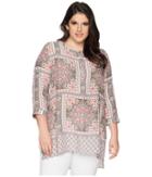 Roper - Plus Size 1574 Scarf Print Tunic