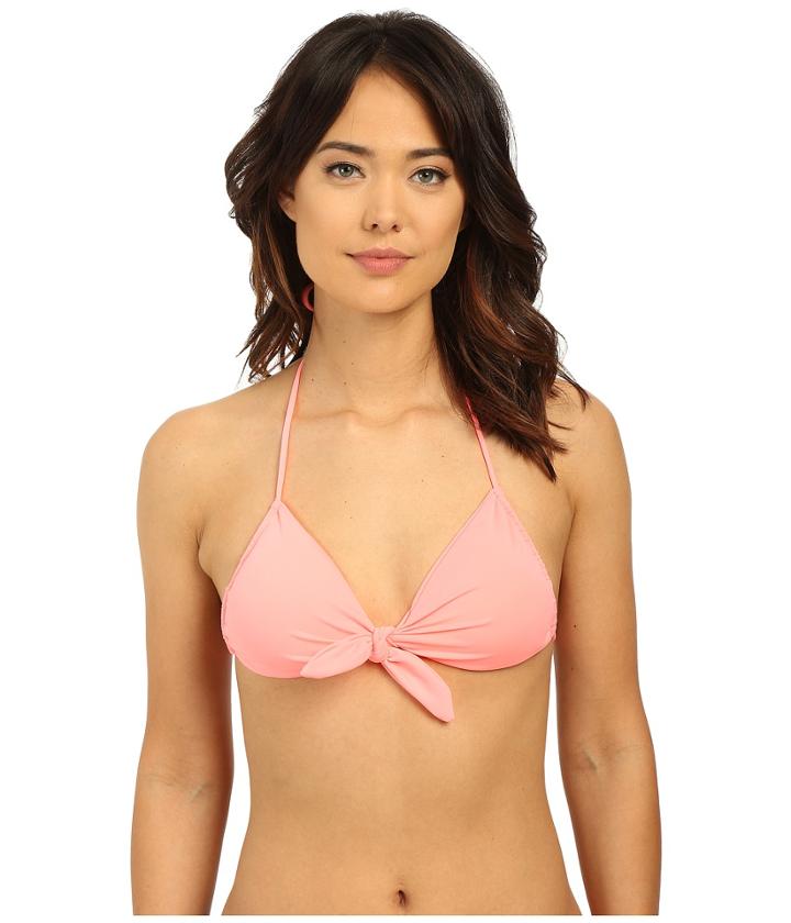 Shoshanna - Watermelon Solid Tie Front Top