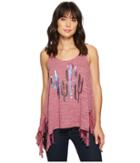 Roper - 1604 Polyester Cotton Knit Fringed Tank Top