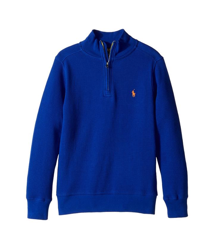 Polo Ralph Lauren Kids - Waffle 1/2 Zip Long Sleeve Pullover
