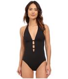 Lauren By Ralph Lauren - Cocktail Knotted Halter One-piece W/ Removable Cup