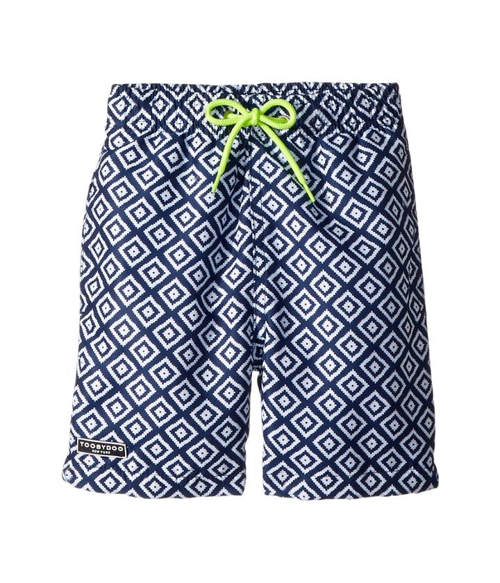 Toobydoo - Blue White Patterned Swim Shorts