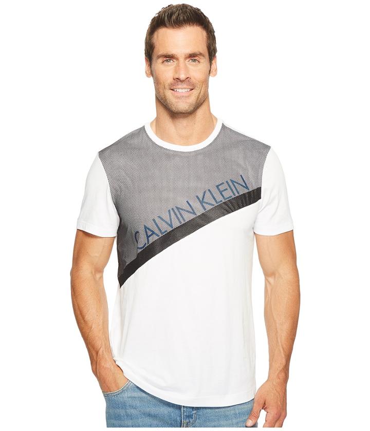 Calvin Klein - Mesh Paneled Crew Neck T-shirt