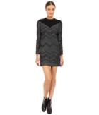 M Missoni - Bicolor Mesh Long Sleeve Lurex Dress