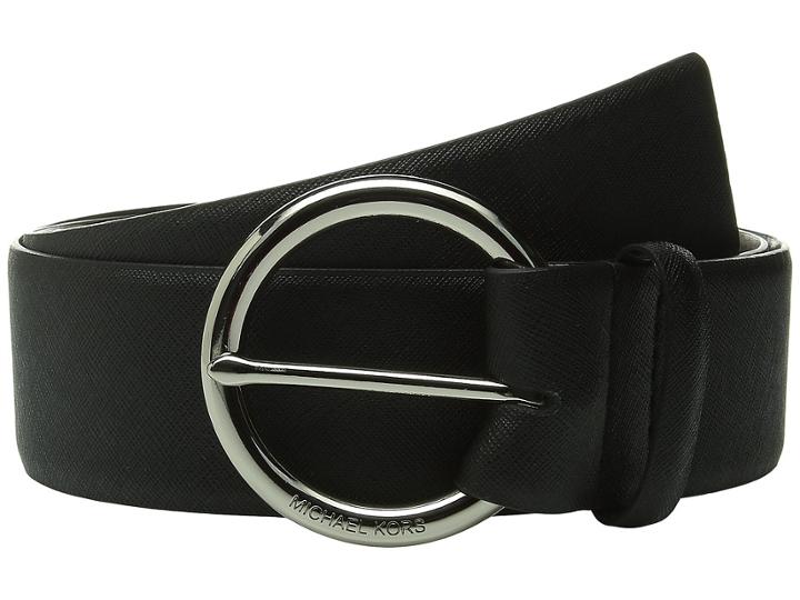 Michael Michael Kors - 50mm Contour Saffiano Belt On Mk Logo Ring Buckle