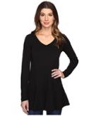 Mod-o-doc - Slub Jersey V-neck Tunic W/ Flounce Hem