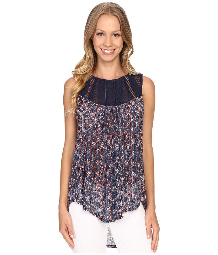 Lucky Brand - Embroidered Yoke Top