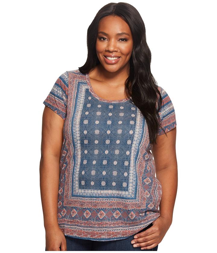 Lucky Brand - Plus Size Kanta Border Tee