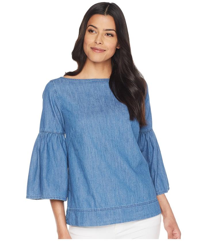Lauren Ralph Lauren - Denim Bell Sleeve Top