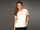 Dkny Jeans - Cotton Lace Peplum (cable Cream) - Apparel